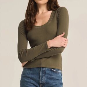 Z Supply Evergreen Long Sleeve Tee Size M